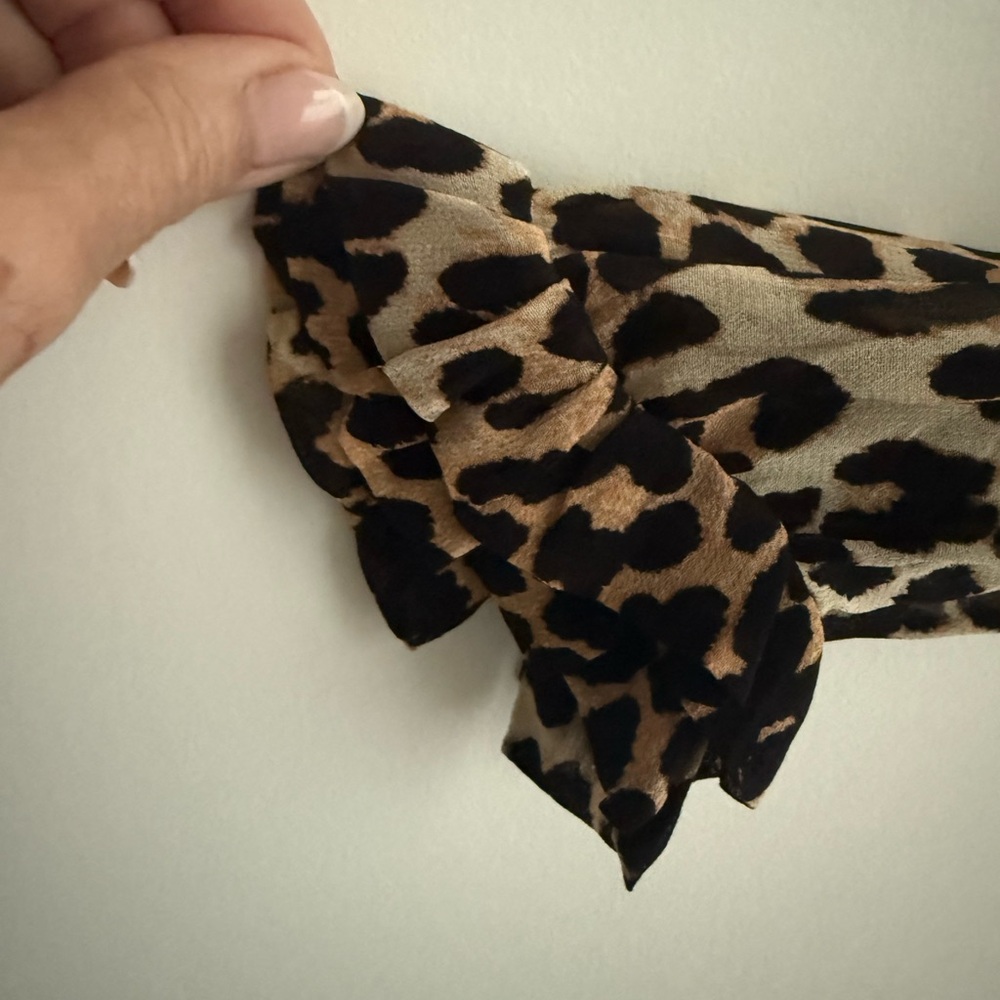 Ganni Animal Print Ruffle dress - Picture 4 of 5